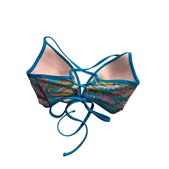 Shade & Shore Womens Paisley Pattern Bikini Top Size 34 B Colorful - Picture 4 of 7